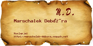 Marschalek Debóra névjegykártya